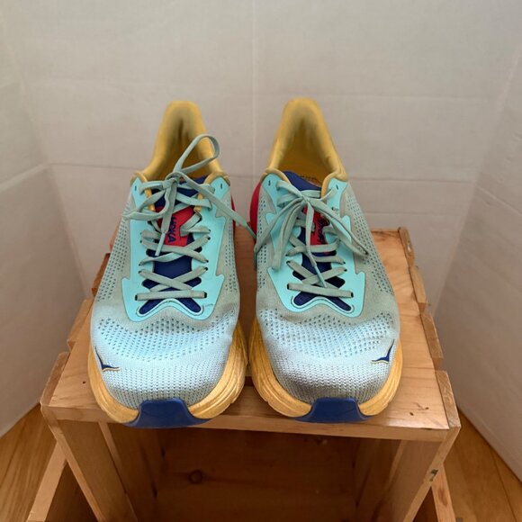 HOKA One One Size 12D Men's Cosmic Gray Tomato Arahi 7 Running Shoes Comfort - Picture 2 of 16